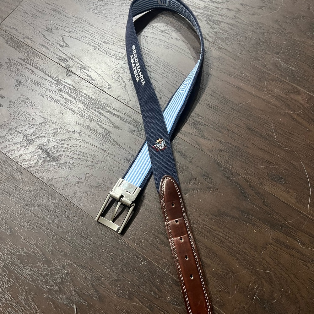Southern Marsh YRI  Belt Preppy sunnehanna amateur  Canvas Leather Eagle